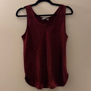 Vince Satin Tank in Deep Wine
